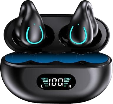 Wireless Open Ear Sport Headphones, Ear Clip Wireless Earbuds with Digital Display Charging, Air Conduction Bluetooth Headset, With Bluetooth 5.3, for Cycling, Running, Workout, Driving (Black) on Amazon.ae - Price Tracker