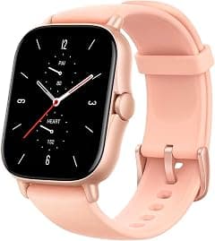 Amazfit GTS 2 Smartwatch with Alexa Built In, 1.65'' AMOLED Display, In GPS, 3GB Music Storage, 7 Day Battery Life, Bluetooth Phone Calls, 12 Sports Modes, PETAL PINK, new, MEDIUM, USB - متتبع أسعار Amazon.sa