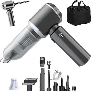 20000PA Portable Handheld Cordless Vacuum Cleaner & Air Duster, High Power with Brushless Motor, 3-Speed Modes, 6000mAh Battery, Washable HEPA filter for Car, Home, Office & Camping (6653P-GREY) on Amazon - Best Deal Finder