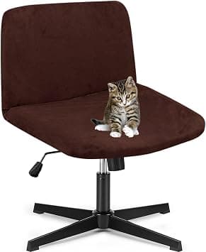 Deisy Dee Velvet Cross Legged Office Chair Covers - Upgrade Your Armless Wide Seat Computer Task Chair with Soft and Vibrant Velvet Stretch Covers - Transform Your Workspace in Minutes (Brown) على Amazon.ae - متتبع الأسعار