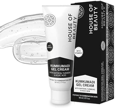 HOUSE OF BEAUTY Kumkumadi Gel Cream with Saffron, Turmeric and Vitamin C for Face, Skin Brightening, Lightening and Glow, Moisturizing, Reduces Pigmentation (50 ML, Pack of 1) on Amazon.ae - Price Tracker