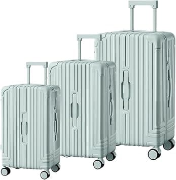 3 Piece ABS+PC Luggage Set 20/25/30 Inch Green,Hard Shell Suitcase with Secure Combination Lock, Spinner Wheels, Lightweight Travel Bag for Family, Business, and Gulf Region Trips on Amazon - Best Deal Finder