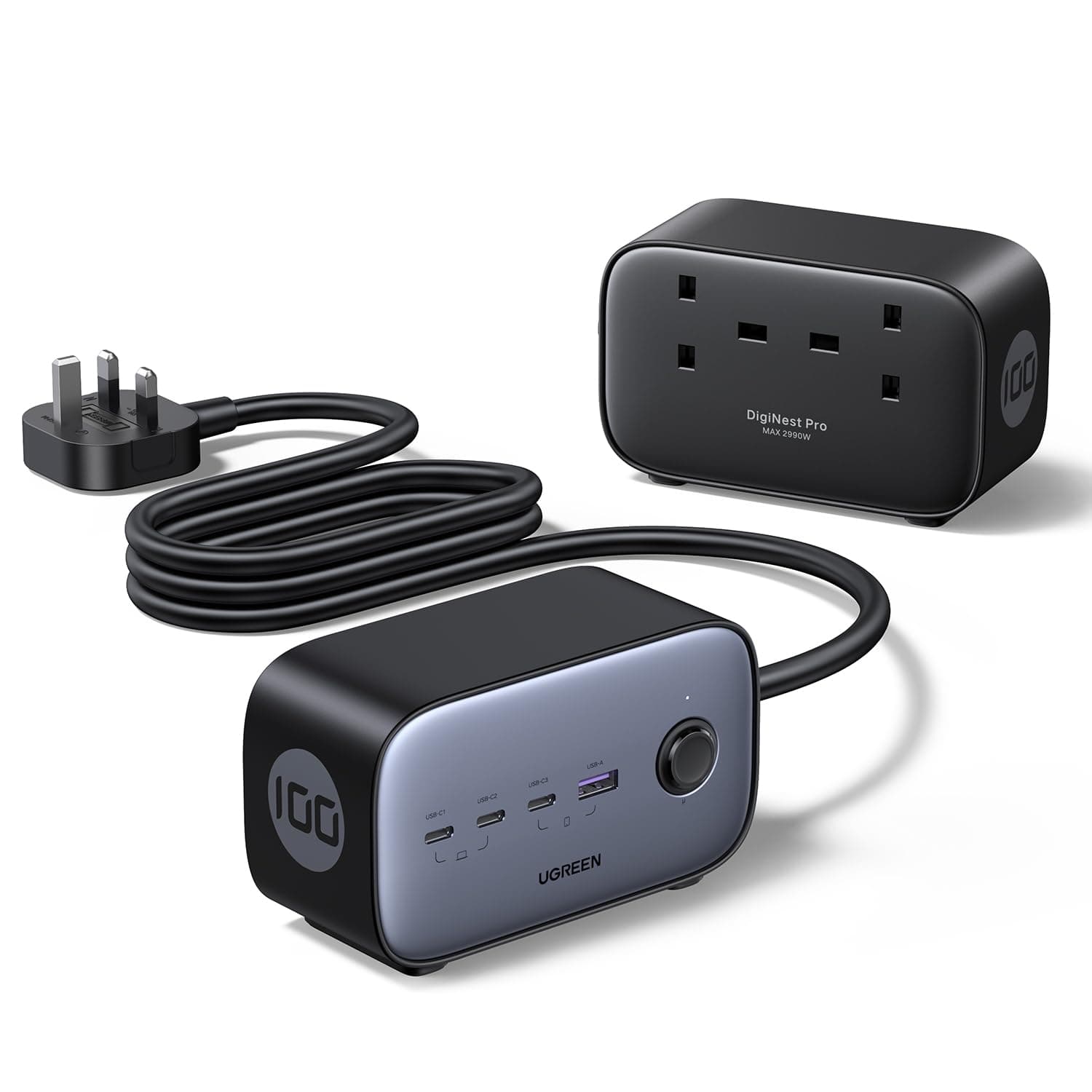 UGREEN 100W Power Strip USB C Charger, 6-in-1 DigiNest Pro Charging Station Multiport Extension Cord, Fast Charger Plug with 2×AC Outlets,3×Type C,1×USB A, Extension Lead for Desktop, Home, Office on Amazon.ae - Price Tracker