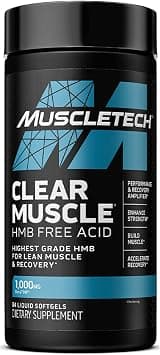 Muscletech Clear Muscle HMB Free Acid Highest Grade HMB Supports Muscle Strength & Recovery with 1000mg Betator, Accelerate Recovery and Help Decrease Muscle Breakdown, Liquid Softgels 84 count on Amazon.ae - Price Tracker