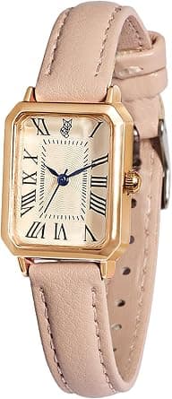 Leather Strap Watches for Women – Elegant Dainty Ladies Watch with Vintage Rectangle Dial and Quartz Movement, Adjustable Leather Band for Wrist, Perfect for Daily Wear, Evening Parties, and Weddings - Amazon.sa Price Tracker