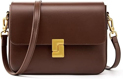 Shoulder Bags for Women, Genuine Leather Crossbody Bags Purses Vintage Handbags-Adjustable Strap Designer Bags on Amazon.ae - Price Tracker