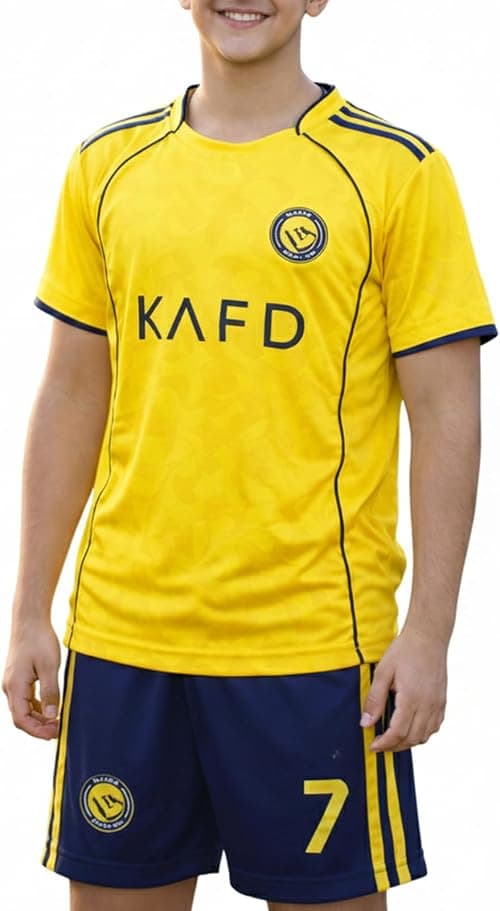 OVERS AL Nasser Football Jersey Set for Kids, Youth & Men – Short Sleeve Soccer Shirt & Shorts, Breathable Quick-Dry Uniform for Match. على Amazon.ae - متتبع الأسعار
