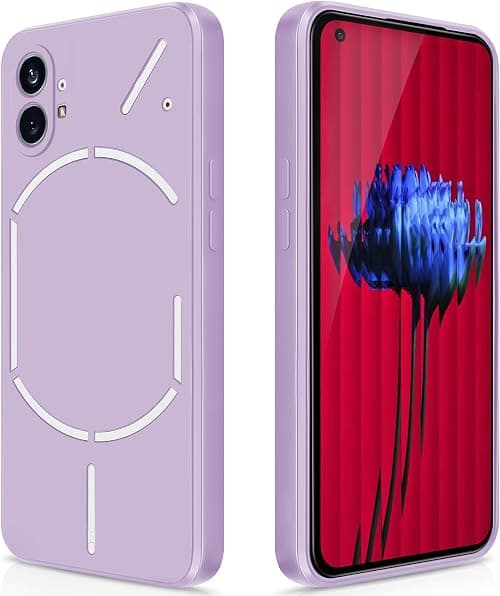 GiiYoon Case Compatible with Nothing Phone 1, High-Quality Liquid Silicone Case, All-Round Protection Mobile Phone Case, Scratch-Resistant, Soft Microfibre Lining, Purple على Amazon.ae - متتبع الأسعار
