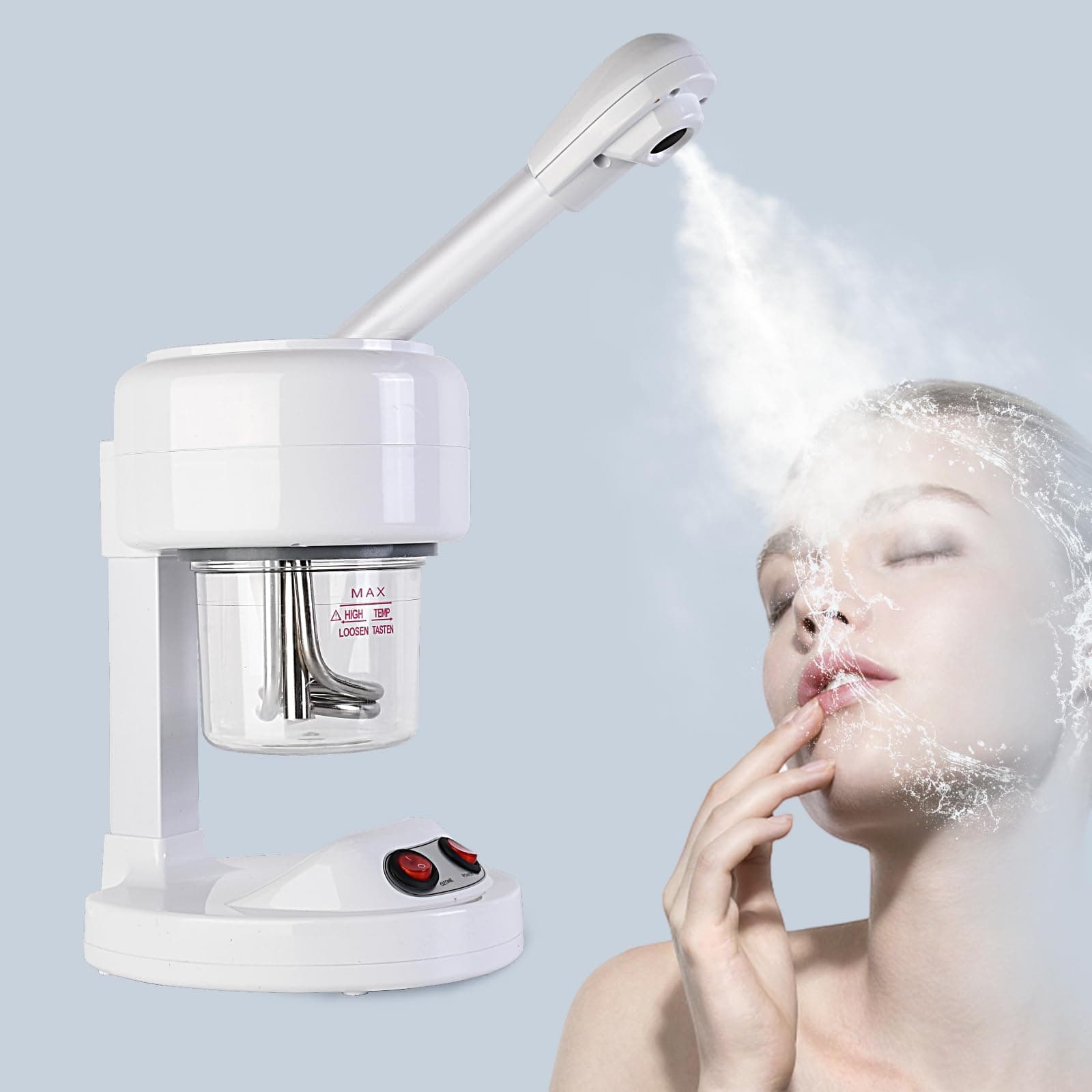 Excefore Portable 3-in-1 Ozone Facial Steamer - Personal Care Humidifier & Essential Oil Steamer with Rotatable Arm - Ideal for Home or Salon Use, White on Amazon.ae - Price Tracker