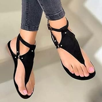 Women Sandals 2021 Summer Outdoor Beach Flip-flop Sandals Solid Fashion Gladiator Sandals Women Flats Casual Ladies Shoes(Size:40,Color:Black) on Amazon.ae - Price Tracker