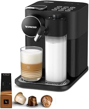 Nespresso Gran Lattissima Coffee Machine by De'Longhi for Original Coffee Pods, Latte, Cappuccino, Integrated Milk Frother, Starter Capsule Set Included, EN640.B, Black - متتبع أسعار Amazon.sa