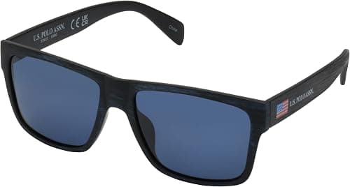 U.S. POLO ASSN. Men's PA3018 Casual Woodgrain Rectangular Polarized Sunglasses with UV400 Protection Sport Sunglasses for Men, One Size on Amazon.ae - Price Tracker