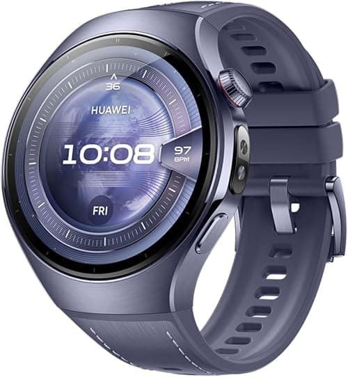 HUAWEI WATCH 5 46mm Smartwatch, Multi-sensing X-TAP technology, Real-Time Fingertip Blood Oxygen, Health Glance, eSIM, 2-Battery Modes, Intuitive Smart Gestures, Compatible with iOS & Android, Purple on Amazon - Best Deal Finder