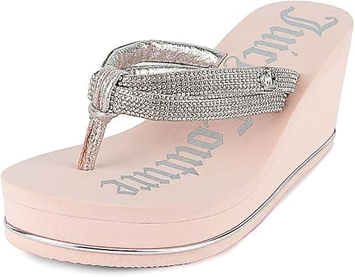 Juicy Couture Women’s Wedge Platform Flip Flops, Fashion Beach Sandals with Soft Footbed and Thong Style on Amazon.ae - Price Tracker