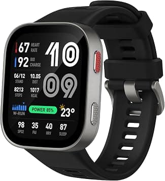 Amazfit Bip Max 50mm Smartwatch, 2.07" AMOLED Display, 20 Days of Battery, GPS, 4GB Storage, Offline Maps, Fitness Tracker, Hybrid Training, 150+ Sports, HYROX Mode, 5 ATM for Android & iPhone, Silver on Amazon.sa - Price Tracker