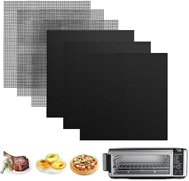 for Ninja Reusable Air Fryer Liners 12x12 inch, Oven Liner for Toaster Oven Bottom, 3 Non-Stick Liners + 3 Mesh Sheets, Heat Resistant up to 450°F, Pre-Cut Square Mat for SP101, SP201, SP301, SP351 - Amazon.sa Price Tracker