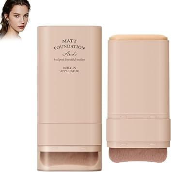Foundation Stick with Brush, with Puff, Waterproof and Long-Lasting, Matte, Foundation with High Coverage, 01 on Amazon.ae - Price Tracker