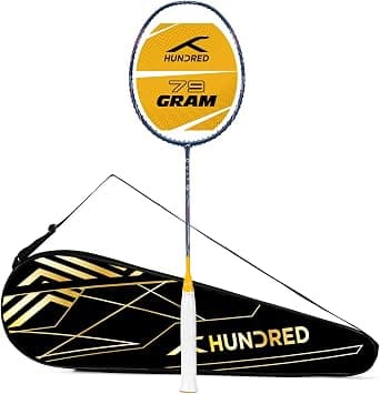 HUNDRED Cult 79 Carbon Fibre Unstrung Badminton Racket with Full Racket Cover for Intermediate Players (72g,Max Tension - 32LBS) on Amazon.ae - Price Tracker