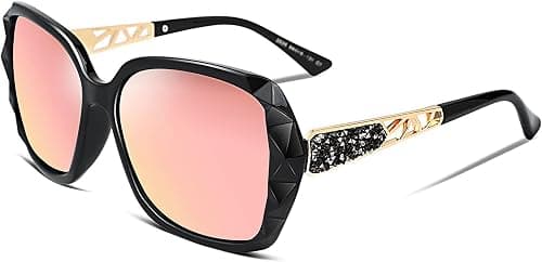 FEISEDY Polarized Women Square Sunglasses Sparkling Composite Vintage Frame B2289 on Amazon.ae - Price Tracker