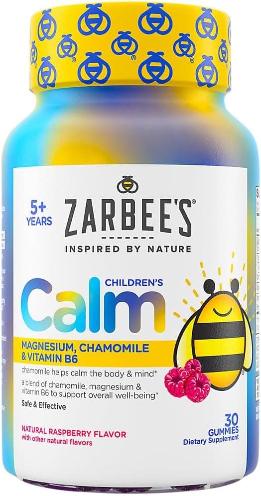 Zarbee's Children's Calm Gummy, Supports a Calm Mind & Body for Kids Ages 5+, Made with Magnesium, Chamomile & Vitamin B6, Natural Raspberry Flavor, 30 Gummies on Amazon.ae - Price Tracker