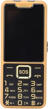 Rugged Feature Phone with Emergency Flashlight Anti-Slip Grip, 2.6" Screen Dual SIM 2500mAh Battery FM Radio (Gold) on Amazon.ae - Price Tracker