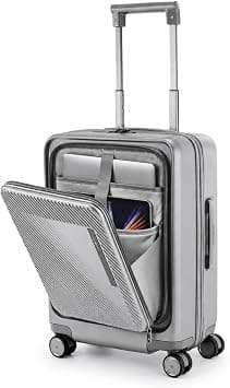 Samsonite Zipprix Suitcase Cabin Size 55 cm / 20 inch, 4 Spinner Wheels, Polycarbonate, Silver|TSA Lock|Expandable|Divider Pad - 10 Years International Warranty on Amazon - Best Deal Finder