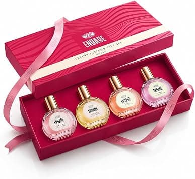 Engage Luxury Perfume Gifts For Women, 100ml, Long Lasting Smell, Best Birthday, Hamper by ITC, Eau De Parfum, Travel Sized Combo, 25ml x 4 on Amazon.ae - Price Tracker