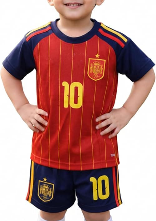OVERS Spain Football Jersey Set for Kids, Youth & Men – Short Sleeve Soccer Shirt & Shorts, Breathable Quick-Dry Uniform for Match. on Amazon.ae - Price Tracker