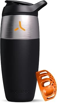 Promixx Pursuit Shaker Bottle - Single Wall Stainless Steel Protein Shaker Bottle, Super Smooth Shakes, 950 ml, Black on Amazon.ae - Price Tracker
