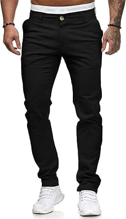 ALLABREVE Men's Chinos Casual Dress Pants Slim Fit Skinny Stretch Flat-Front Lightweight Comfort Slacks on Amazon.ae - Price Tracker