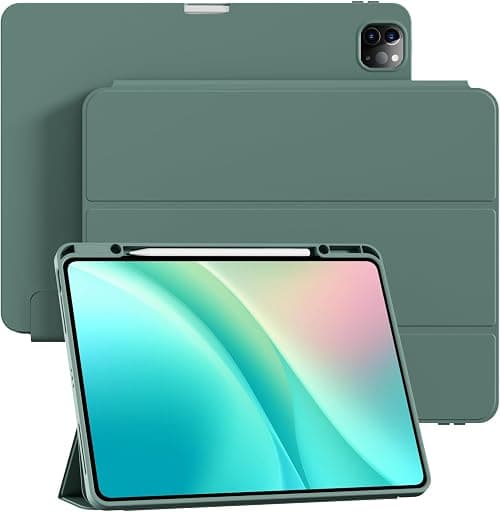Case for iPad Pro 12.9 Inch 2022 2021 2020 with Pencil Holder for Charging, Precise Fit Camera Protection Auto Wake/Sleep, Soft TPU Case for iPad Pro 12.9 6th/5th/4th Generation, Night Green on Amazon.ae - Price Tracker