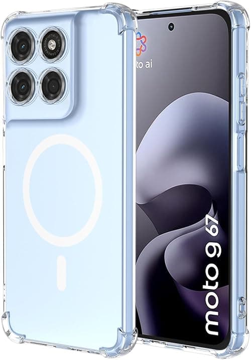 Clear Case for Motorola Moto G67 5G/Moto G77, Ultra Slim Transparent TPU Phone Cover, with Built-in Magnet Ring, Shockproof Airbag Corners, Soft Anti-Drop Bumper Case. Transparent على Amazon.ae - متتبع الأسعار