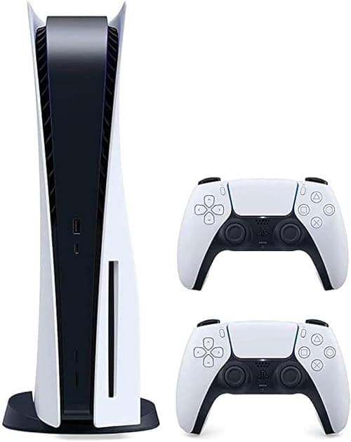 Sony Playstation 5 Disc Console Bundle with Extra Dualsense Wireless Controller White (International Version) on Amazon - Best Deal Finder