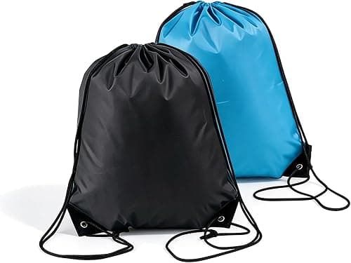 2 Pieces Black & Blue Drawstring Bags, Lightweight Cinch String Sack, Portable Storage Pouch for Workout, Soccer, Swimming and Daily Travel on Amazon.ae - Price Tracker