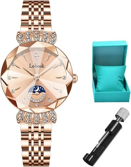Fashion Luxury Wrist Watch for Women, Ladies' Elegant Waterproof Stainless Steel Quartz, Diamond Dial Watch for Anniversaries, Birthdays, Christmas, Valentine's Day Gifts on Amazon.ae - Price Tracker