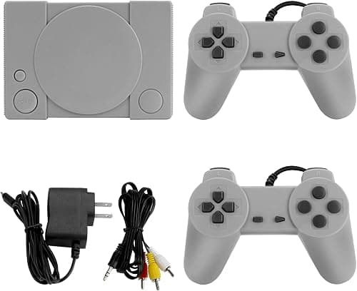 Welltop Playstation Classic 8-bit PS1 Retro Video Game Console, Mini Video Games Consoles, Built-in 851 Games with 2 Gamepads, Support AV Out Family TV Retro Games Controller, Grey on Amazon - Best Deal Finder