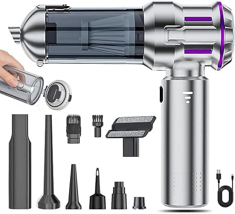 Handheld Vacuum Cleaner,Car Vacuum Cleaner cordless,3-speed adjustment,Powerful 15000Pa cyclone suction,Portable and rechargeable,Wet and Dry for for Pet Hair Vehicle Home Office on Amazon.ae - Price Tracker