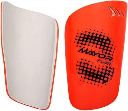 Mayor Flair Shin Guard for Young Kids and Adults, for Football Games, Matches, Training and Light Weight Shin Pads (Orange, Size- Large) on Amazon.ae - Price Tracker