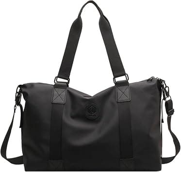 Qiccijoo Travel Duffel Bag Carry on Bag with Wet Pocket for Men Women,35L Weekend Overnight Bag Sports Gym Bag(Black) on Amazon - Best Deal Finder