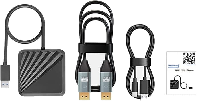 Adapter for PS VR2 to Windows Computer, PC Adapter Kit for PS5 VR2 Converter Connector with Type-C Power Cable and DisplayPort 1.4 HD Cable for PlayStation 5 VR2 on Amazon.ae - Price Tracker