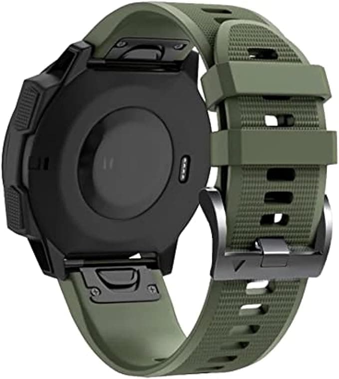 Dado Silicone Replacement band 22 mm Compatible with Garmin watch Fenix 7 | Fenix 6 | Fenix 5 | 6 Pro | 5 Plus | Approach S60 | Forerunner 945 Smartwatch strap (Army Green) on Amazon.ae - Price Tracker