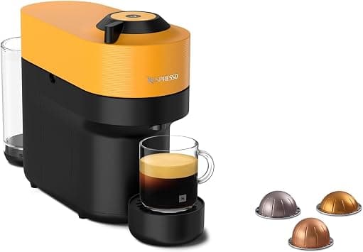 Nespresso Vertuo Pop GDV2 Capsule Coffee Machine, Brews 6 Cup Sizes for Black Coffee, 0.6 L, Yellow - Amazon.sa Price Tracker