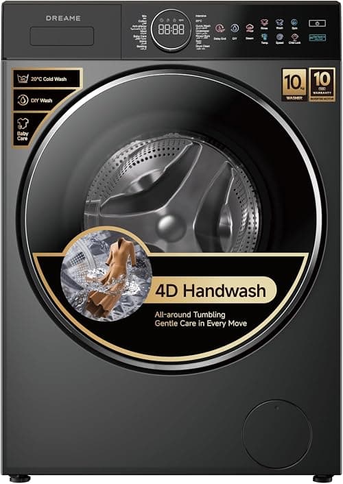 Dreame P5 10KG Front Load Washing Machine, 4D Handwash Motion, DIY Wash Custom Settings, 20°C Cold Wash, Baby Care Hygiene Wash, 15-Min Quick Wash on Amazon.ae - Price Tracker