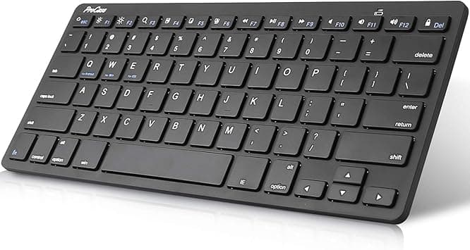 ProCase Wireless Keyboard for iPad Android Tablets Smartphone, Mini Small Slim Compact Portable Keyboard for iPhone iPad iMac Cellphone Surface Laptop Smart TV (Battery Operate)-Black - Amazon.ae Price Tracker