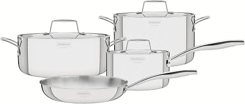 Tramontina Premium Grano 7-Piece Stainless Steel Cookware Set with Lids | Tri-Ply Body (SS + Aluminum + SS) | Even Heat Distribution | Mirror Finish | Dishwasher Safe | All Cooktops Compatible on Amazon.ae - Price Tracker