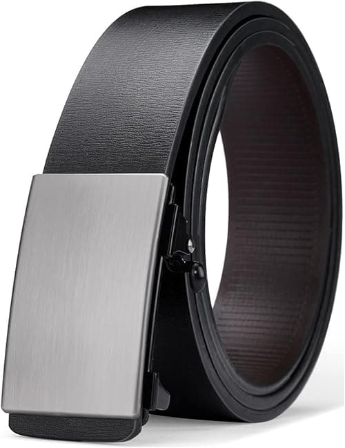 Oyifan Black Belt Men, Genuine Leather Dress Designer Belts for men, Fashion Slide Ratchet Click Casual Mens Belt for Jeans on Amazon.ae - Price Tracker