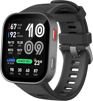 Amazfit Bip Max 50mm Smartwatch, 2.07" AMOLED Display, 20 Days of Battery, GPS, 4GB Storage, Offline Maps, Fitness Tracker, Hybrid Training, 150+ Sports, HYROX Mode, 5 ATM for Android & iPhone, Gray on Amazon.sa - Price Tracker