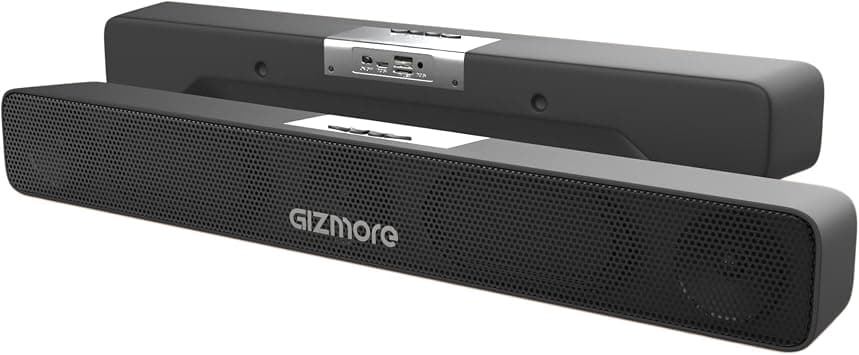 Gizmore Gizbar 900 2.0 Channel Home Theatre Soundbar with 10W Speaker, Premium Sleek Design (Black) (Renewed) on Amazon.ae - Price Tracker