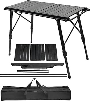 Portable Folding Camping Table, Lightweight Aluminum Roll-Up Grill Table for Outdoor, Picnic Table Metal on Amazon.ae - Price Tracker