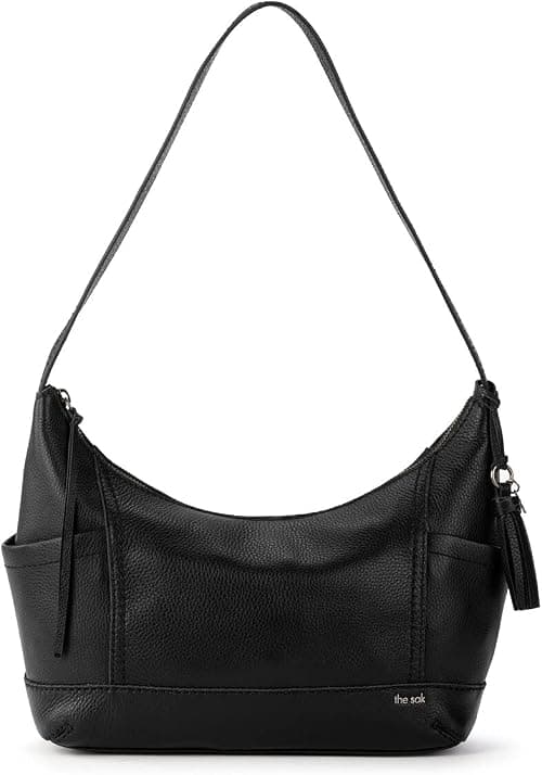 The Sak womens Kendra Hobo Bag in Leather Timeless Elevated Silhouette Soft Supple Handcrafted Sustainably, Black Ii, One Size US, Black Ii, One size على أمازون - دليلك لأفضل العروض